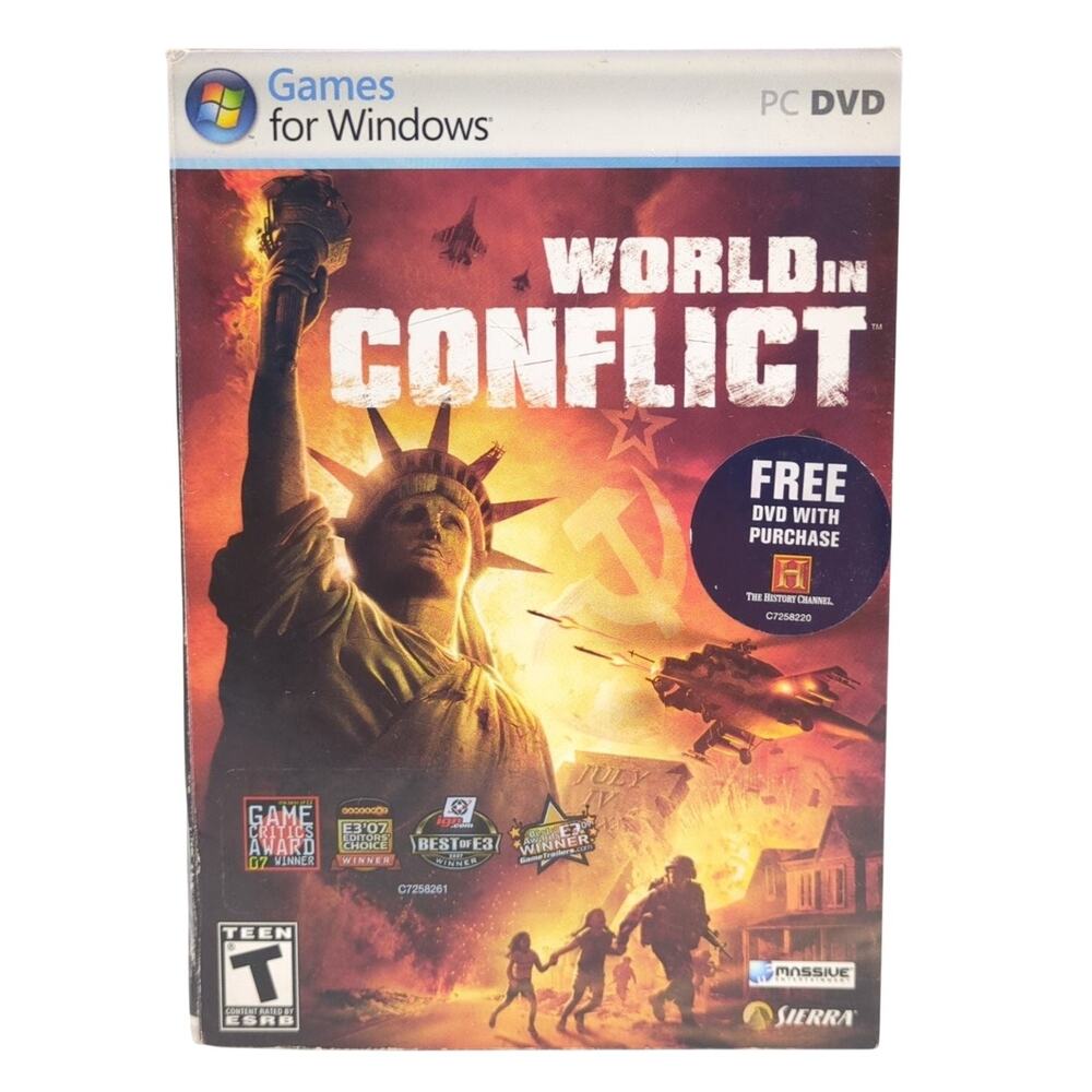 World in Conflict PC DVD Video Game Multiplayer RTS History Channel Bonus